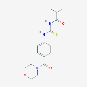 molecular formula C16H21N3O3S B267303 N-isobutyryl-N'-[4-(4-morpholinylcarbonyl)phenyl]thiourea 