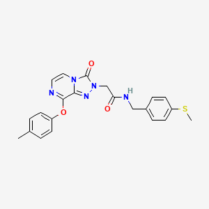 molecular formula C22H21N5O3S B2673030 N-(4-(methylthio)benzyl)-2-(3-oxo-8-(p-tolyloxy)-[1,2,4]triazolo[4,3-a]pyrazin-2(3H)-yl)acetamide CAS No. 1251692-78-0