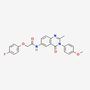 molecular formula C24H20FN3O4 B2673032 2-(4-fluorophenoxy)-N-(3-(4-methoxyphenyl)-2-methyl-4-oxo-3,4-dihydroquinazolin-6-yl)acetamide CAS No. 1105206-74-3