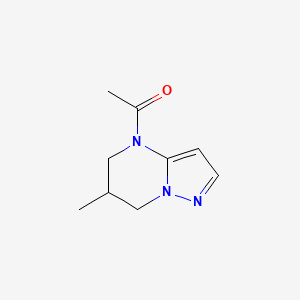 molecular formula C9H13N3O B2673037 1-(6-Methyl-6,7-dihydro-5H-pyrazolo[1,5-a]pyrimidin-4-yl)ethanone CAS No. 2224218-10-2