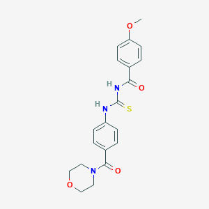 molecular formula C20H21N3O4S B267304 4-methoxy-N-{[4-(morpholin-4-ylcarbonyl)phenyl]carbamothioyl}benzamide 