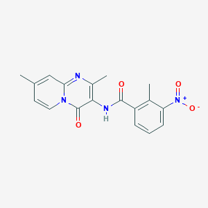 molecular formula C18H16N4O4 B2673040 N-(2,8-dimethyl-4-oxo-4H-pyrido[1,2-a]pyrimidin-3-yl)-2-methyl-3-nitrobenzamide CAS No. 946381-68-6