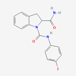 molecular formula C16H14FN3O2 B2673045 N1-(4-fluorophenyl)indoline-1,2-dicarboxamide CAS No. 1101205-93-9
