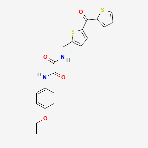 molecular formula C20H18N2O4S2 B2673054 N1-(4-乙氧基苯基)-N2-((5-(噻吩-2-基甲酰)噻吩-2-基)甲亚酰)草酰胺 CAS No. 1797546-73-6