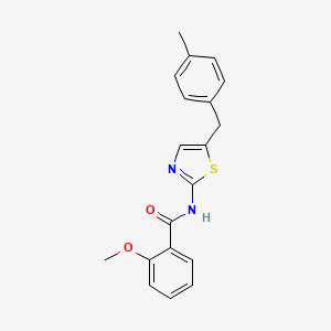 molecular formula C19H18N2O2S B2673066 2-methoxy-N-(5-(4-methylbenzyl)thiazol-2-yl)benzamide CAS No. 892708-91-7