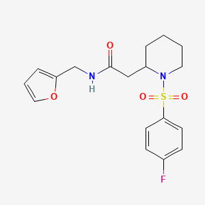 2-(1-((4-fluorophenyl)sulfonyl)piperidin-2-yl)-N-(furan-2-ylmethyl)acetamide
