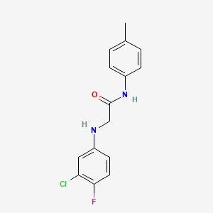 2-[(3-chloro-4-fluorophenyl)amino]-N-(4-methylphenyl)acetamide