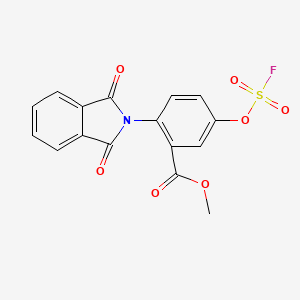 molecular formula C16H10FNO7S B2673074 Methyl 2-(1,3-dioxoisoindol-2-yl)-5-fluorosulfonyloxybenzoate CAS No. 2411267-66-6