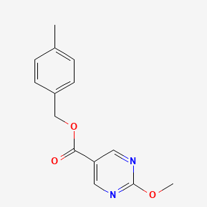 molecular formula C14H14N2O3 B2673075 4-甲基苯甲基-2-甲氧基嘧啶-5-基甲酸酯 CAS No. 1774900-71-8