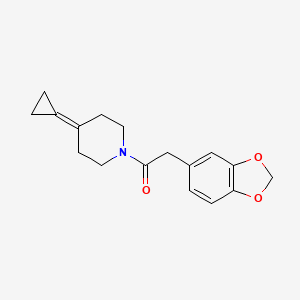 2-(Benzo[d][1,3]dioxol-5-yl)-1-(4-cyclopropylidenepiperidin-1-yl)ethanone