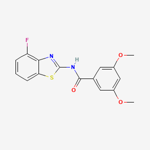 molecular formula C16H13FN2O3S B2673084 N-(4-fluorobenzo[d]thiazol-2-yl)-3,5-dimethoxybenzamide CAS No. 906785-38-4