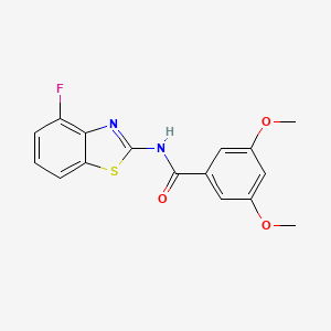 molecular formula C16H13FN2O3S B2673084 N-(4-氟苯并[d]噻唑-2-基)-3,5-二甲氧基苯甲酰胺 CAS No. 906785-38-4