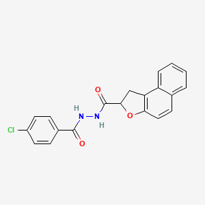 molecular formula C20H15ClN2O3 B2673087 N'-(4-chlorobenzoyl)-1,2-dihydronaphtho[2,1-b]furan-2-carbohydrazide CAS No. 478064-22-1