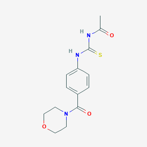 molecular formula C14H17N3O3S B267310 N-acetyl-N'-[4-(4-morpholinylcarbonyl)phenyl]thiourea 