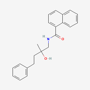 molecular formula C22H23NO2 B2673100 N-(2-羟基-2-甲基-4-苯基丁基)-1-萘酰胺 CAS No. 1351598-07-6