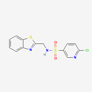 N-[(1,3-benzothiazol-2-yl)methyl]-6-chloropyridine-3-sulfonamide