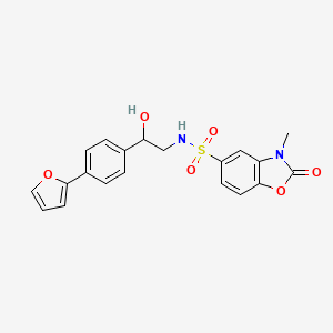 N-{2-[4-(furan-2-yl)phenyl]-2-hydroxyethyl}-3-methyl-2-oxo-2,3-dihydro-1,3-benzoxazole-5-sulfonamide