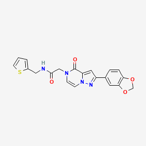 2-(2-(benzo[d][1,3]dioxol-5-yl)-4-oxopyrazolo[1,5-a]pyrazin-5(4H)-yl)-N-(thiophen-2-ylmethyl)acetamide
