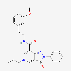 N-(3-methoxyphenethyl)-3-oxo-2-phenyl-5-propyl-3,5-dihydro-2H-pyrazolo[4,3-c]pyridine-7-carboxamide