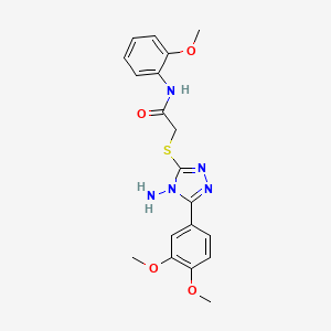 2-{[4-amino-5-(3,4-dimethoxyphenyl)-4H-1,2,4-triazol-3-yl]sulfanyl}-N-(2-methoxyphenyl)acetamide