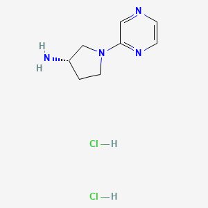 molecular formula C8H14Cl2N4 B2673135 (3S)-1-(Pyrazin-2-yl)pyrrolidin-3-amine dihydrochloride CAS No. 1365937-43-4