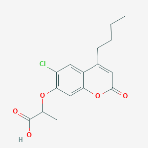 2-[(4-butyl-6-chloro-2-oxo-2H-chromen-7-yl)oxy]propanoic acid