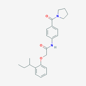 molecular formula C23H28N2O3 B267314 2-(2-sec-butylphenoxy)-N-[4-(1-pyrrolidinylcarbonyl)phenyl]acetamide 