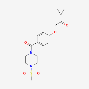 1-Cyclopropyl-2-(4-(4-(methylsulfonyl)piperazine-1-carbonyl)phenoxy)ethanone