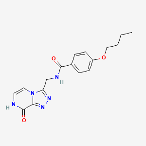 4-butoxy-N-((8-hydroxy-[1,2,4]triazolo[4,3-a]pyrazin-3-yl)methyl)benzamide