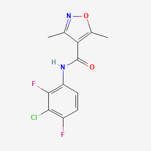 N-(3-chloro-2,4-difluorophenyl)-3,5-dimethyl-4-isoxazolecarboxamide