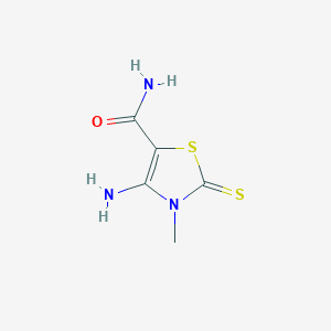 4-Amino-3-methyl-2-thioxo-2,3-dihydro-1,3-thiazole-5-carboxamide
