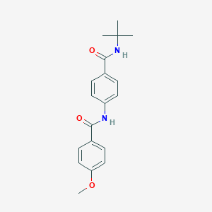 molecular formula C19H22N2O3 B267317 N-{4-[(tert-butylamino)carbonyl]phenyl}-4-methoxybenzamide 