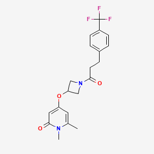 1,6-dimethyl-4-((1-(3-(4-(trifluoromethyl)phenyl)propanoyl)azetidin-3-yl)oxy)pyridin-2(1H)-one