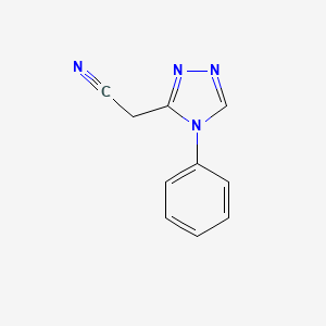 molecular formula C10H8N4 B2673179 2-(4-phenyl-4H-1,2,4-triazol-3-yl)acetonitrile CAS No. 77691-67-9