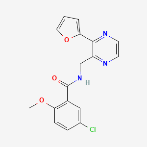 5-chloro-N-((3-(furan-2-yl)pyrazin-2-yl)methyl)-2-methoxybenzamide