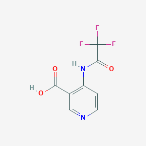molecular formula C8H5F3N2O3 B2673186 4-[(2,2,2-Trifluoroacetyl)amino]pyridine-3-carboxylic acid CAS No. 1936140-64-5