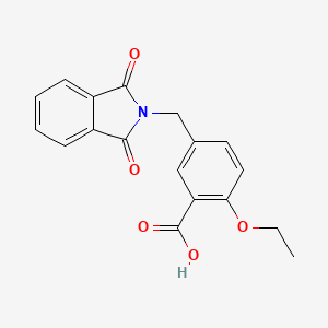 molecular formula C18H15NO5 B2673187 5-[(1,3-dioxo-2,3-dihydro-1H-isoindol-2-yl)methyl]-2-ethoxybenzoic acid CAS No. 735322-80-2
