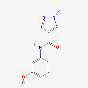molecular formula C11H11N3O2 B2673191 N-(3-hydroxyphenyl)-1-methyl-1H-pyrazole-4-carboxamide CAS No. 1052629-82-9
