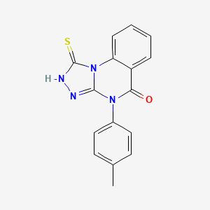 4-(4-methylphenyl)-1-sulfanyl-4H,5H-[1,2,4]triazolo[4,3-a]quinazolin-5-one