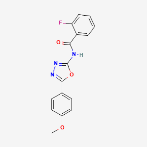 2-fluoro-N-(5-(4-methoxyphenyl)-1,3,4-oxadiazol-2-yl)benzamide