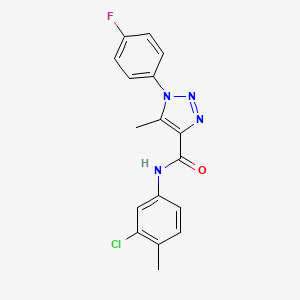 molecular formula C17H14ClFN4O B2673198 N-(3-氯-4-甲基苯基)-1-(4-氟苯基)-5-甲基-1H-1,2,3-三唑-4-甲酰胺 CAS No. 866872-14-2