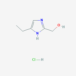 molecular formula C6H11ClN2O B2673199 (4-ethyl-1H-imidazol-2-yl)methanol hydrochloride CAS No. 1955540-08-5