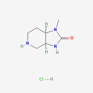 molecular formula C7H14ClN3O B2673224 (3As,7aR)-1-methyl-3a,4,5,6,7,7a-hexahydro-3H-imidazo[4,5-c]pyridin-2-one;hydrochloride CAS No. 2567489-52-3