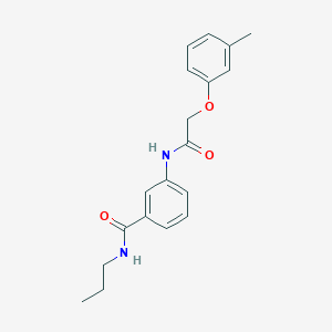 molecular formula C19H22N2O3 B267324 3-{[(3-methylphenoxy)acetyl]amino}-N-propylbenzamide 
