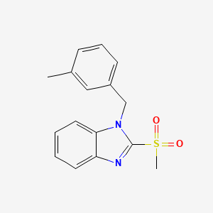 molecular formula C16H16N2O2S B2673244 1-(3-methylbenzyl)-2-(methylsulfonyl)-1H-benzo[d]imidazole CAS No. 886922-73-2