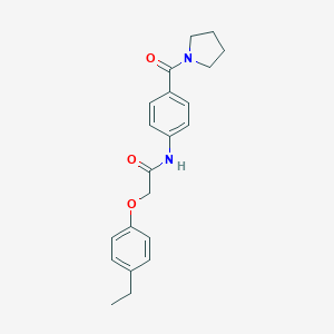 molecular formula C21H24N2O3 B267326 2-(4-ethylphenoxy)-N-[4-(1-pyrrolidinylcarbonyl)phenyl]acetamide 