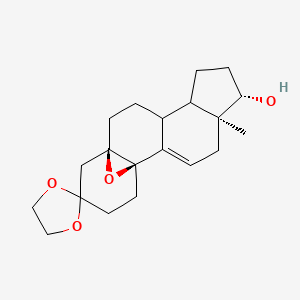 (5R,10R,13S,17S)-13-methyl-1,2,4,6,7,8,12,13,14,15,16,17-dodecahydrospiro[5,10-epoxycyclopenta[a]phenanthrene-3,2'-[1,3]dioxolan]-17-ol