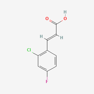 molecular formula C9H6ClFO2 B2673275 2-Chloro-4-fluorocinnamic acid CAS No. 133220-86-7; 174603-37-3
