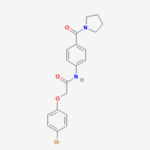 molecular formula C19H19BrN2O3 B267328 2-(4-bromophenoxy)-N-[4-(1-pyrrolidinylcarbonyl)phenyl]acetamide 