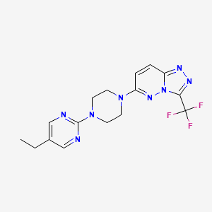 B2673289 6-[4-(5-Ethylpyrimidin-2-yl)piperazin-1-yl]-3-(trifluoromethyl)-[1,2,4]triazolo[4,3-b]pyridazine CAS No. 2380179-43-9